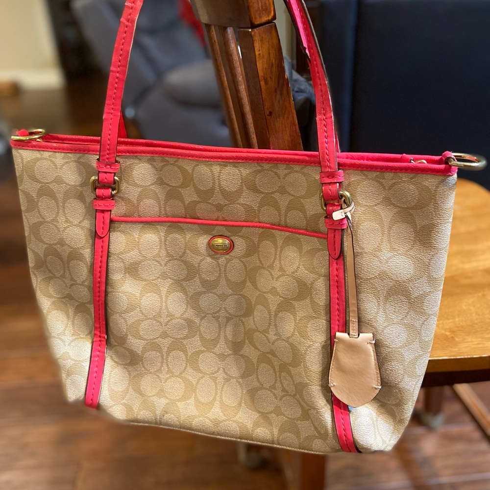 Coach signature tote bag